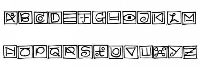 Nonsense-Medium Schriftart Groß