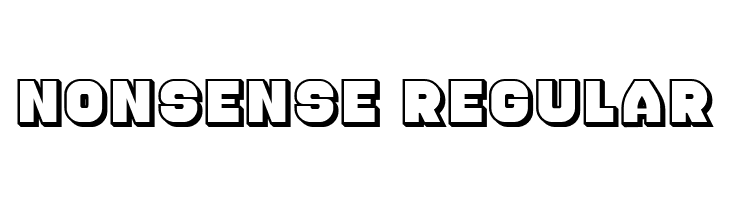 Nonsense Regular  免费字体下载