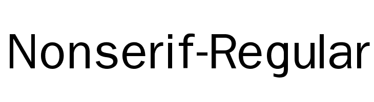 Nonserif-Regular Font