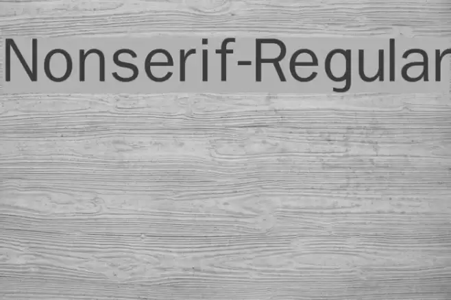 Nonserif-Regular  examples