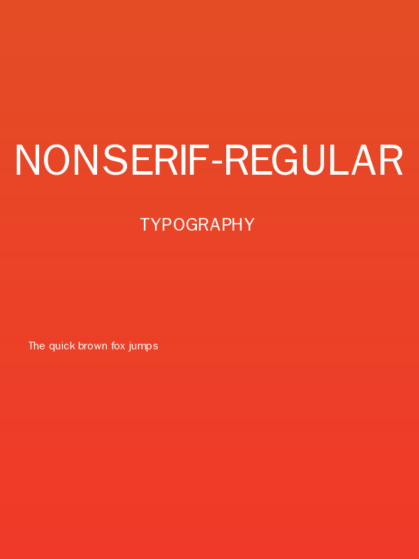 Nonserif-Regular Poster
