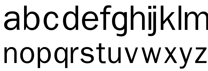 Nonserif-Regular Font LOWERCASE