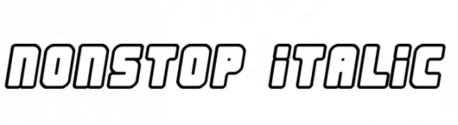 Nonstop italic  フリーフォントのダウンロード
