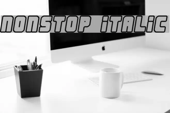 Nonstop italic Font examples