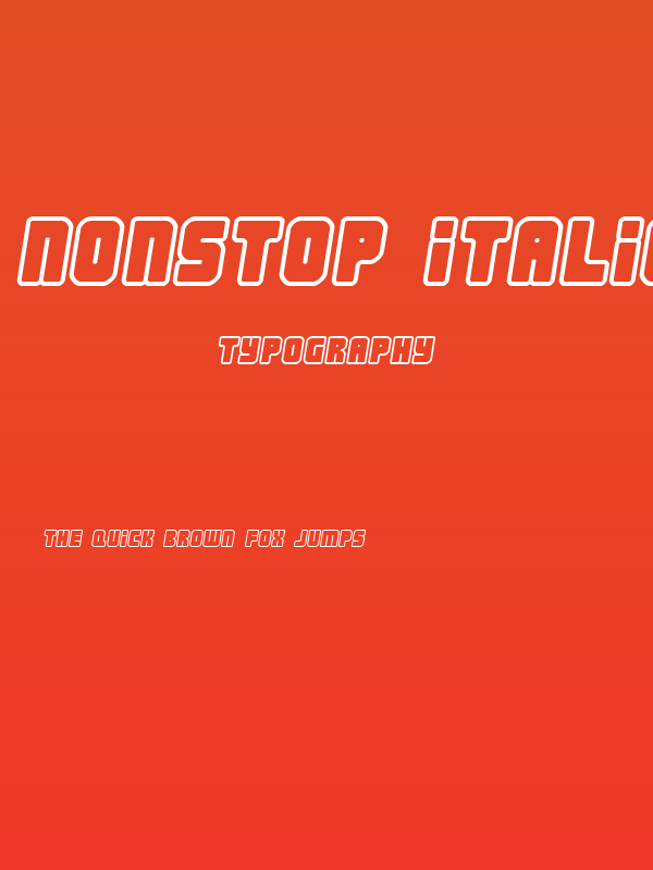 Nonstop italic Poster