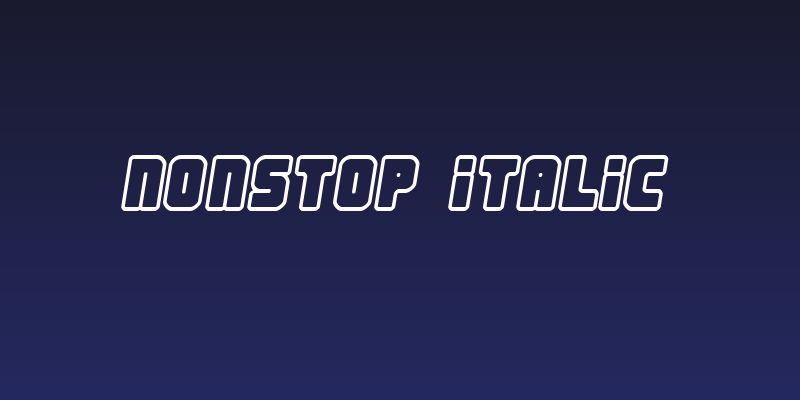 Nonstop italic Social Header
