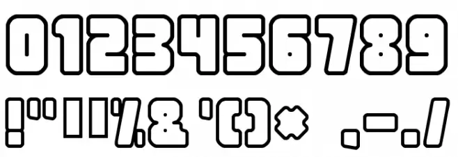 Nonstop Font OTHER CHARS