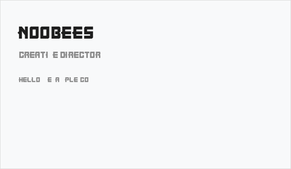 Noobees Business Card