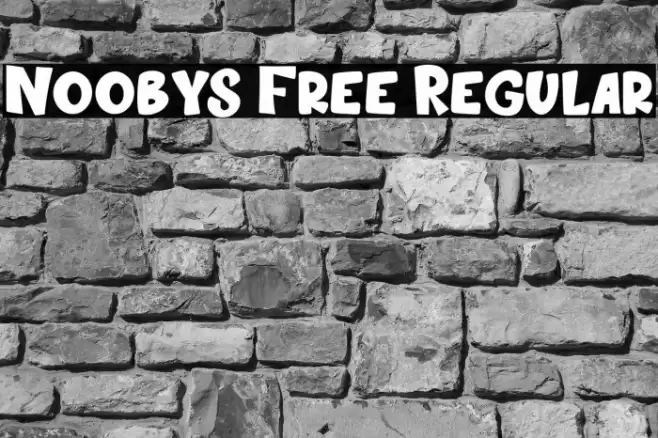 Noobys Free Regular Font examples