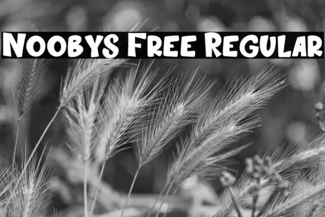 Noobys Free Regular Font examples