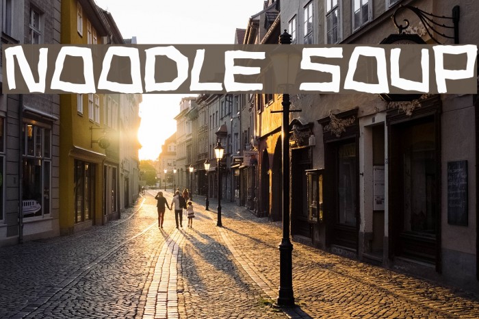Noodle soup Font examples