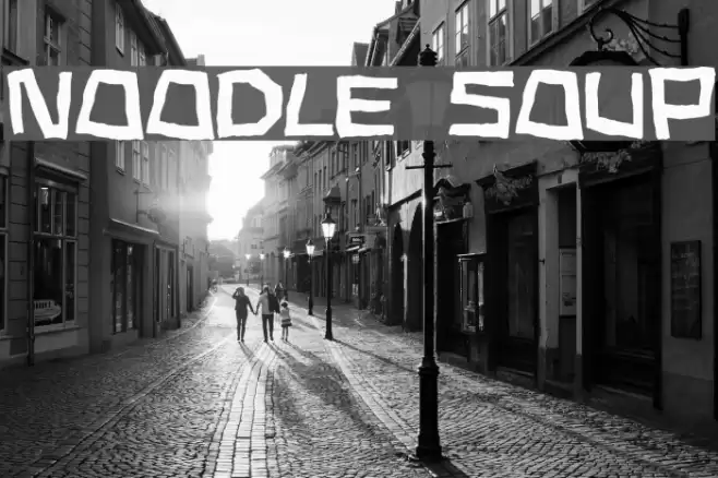 Noodle soup Fonte examples