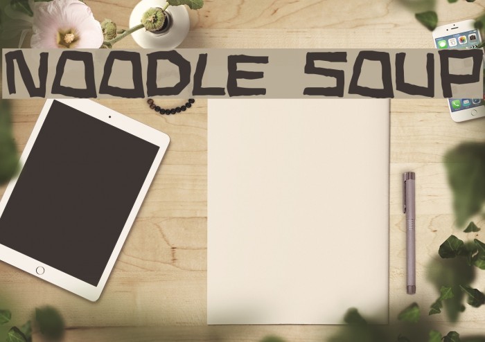 Noodle soup Font examples