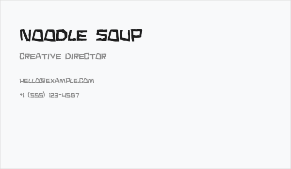 Noodle soup Business Card