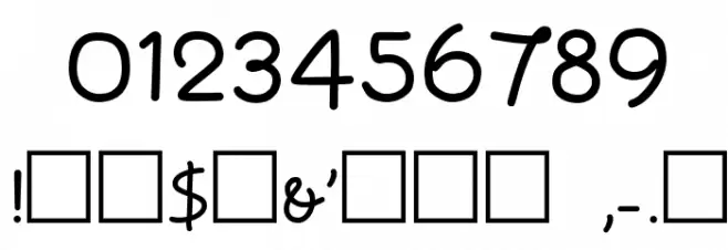 NoodleScript Font OTHER CHARS
