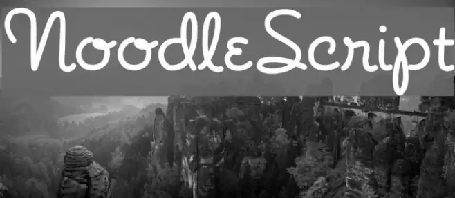 NoodleScript Font examples