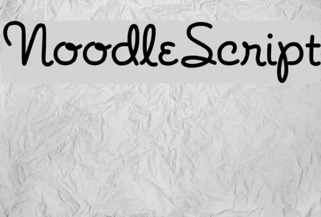 NoodleScript Font examples