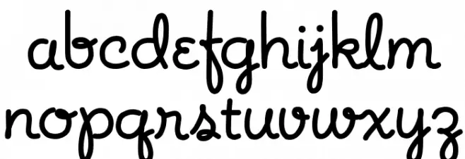 NoodleScript Font LOWERCASE