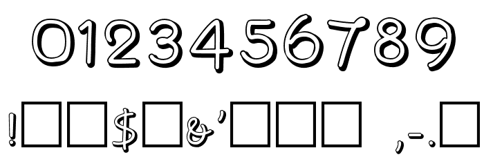 NoodleShaded Font OTHER CHARS