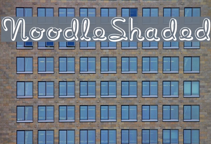 NoodleShaded Font examples