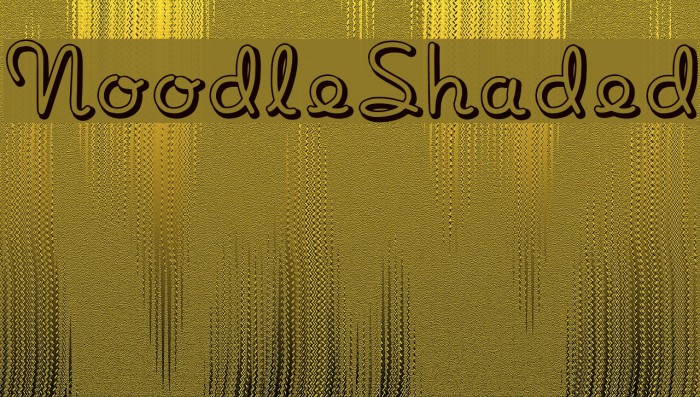 NoodleShaded Font examples