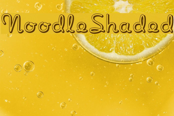NoodleShaded Font examples
