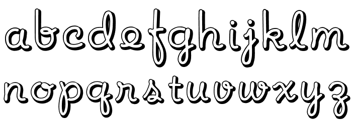 NoodleShaded Font LOWERCASE
