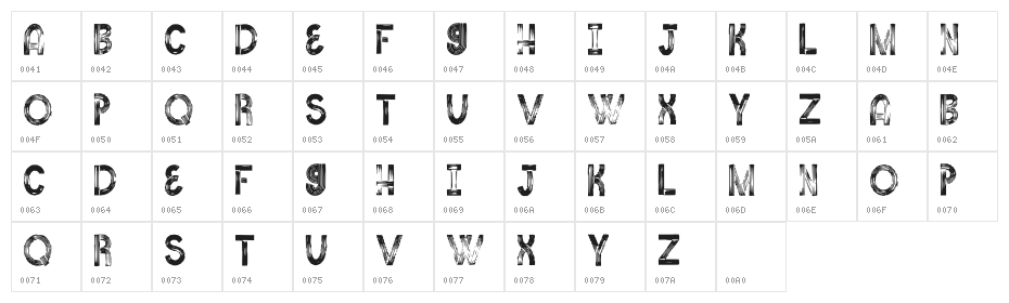 Noodles Regular Character Map