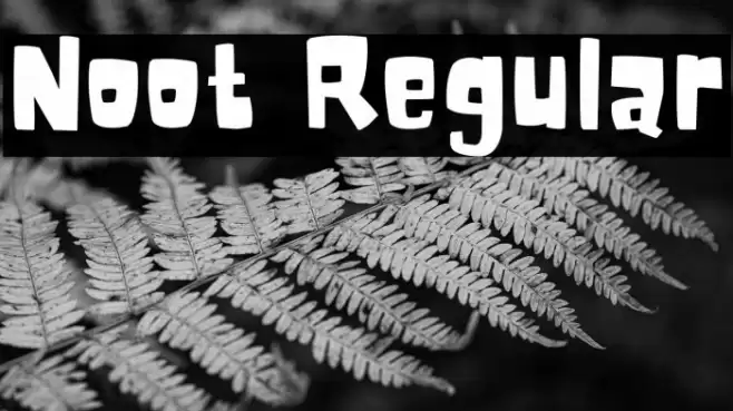 Noot Regular Font examples