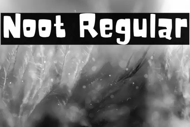 Noot Regular Font examples