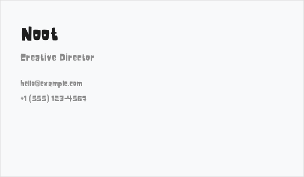 Noot Business Card