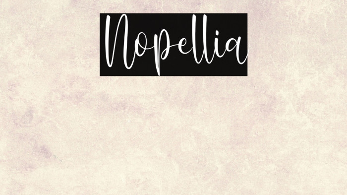 Nopellia Caratteri examples