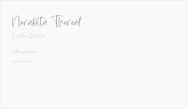 Norabita Thereal Business Card