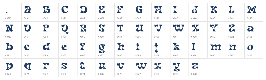 Noradya DEMO Regular Character Map