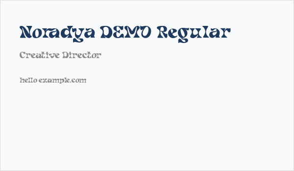Noradya DEMO Regular Business Card