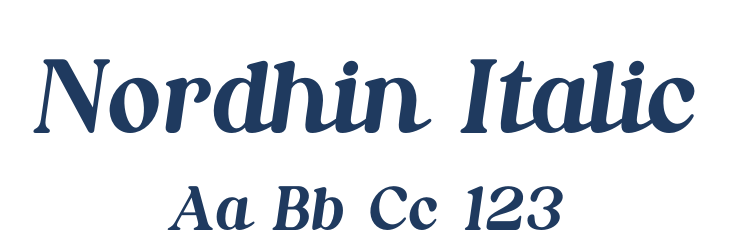 Nordhin Italic Font Preview