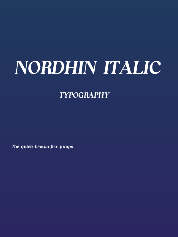 Nordhin Italic Poster