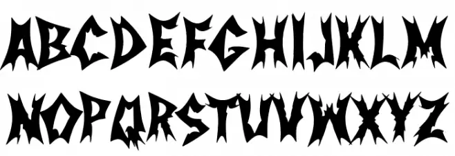 Nordic Metal Band Fonte MAIÚSCULAS