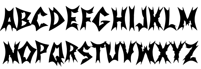 Nordic Metal Band Font LOWERCASE