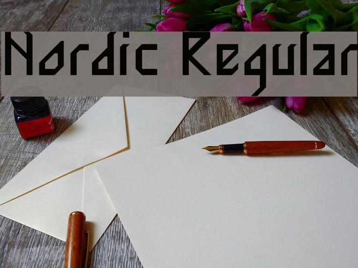 Nordic Regular Font examples