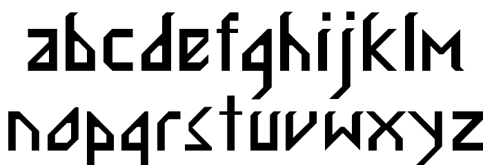 Nordic Regular Font LOWERCASE