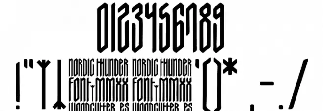 Nordic Thunder Font OTHER CHARS