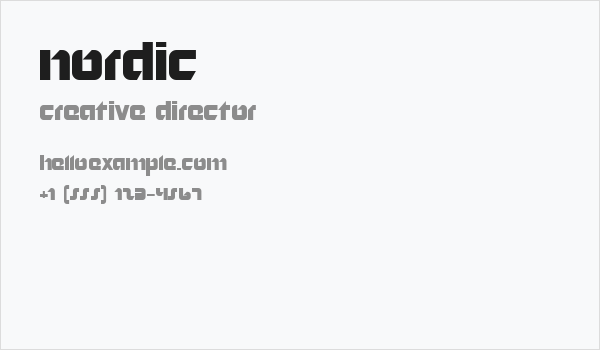 Nordic Business Card