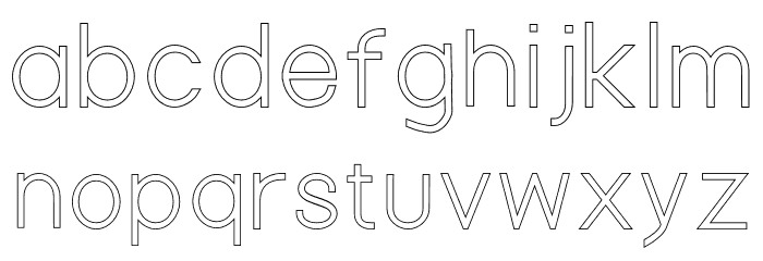 Nordica Advanced Outline Font LOWERCASE