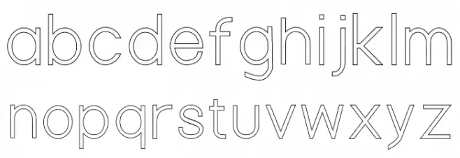 Nordica Advanced Outline Caratteri MINUSCOLO