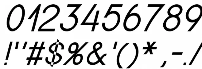 Nordica Advanced Regular Oblique Font OTHER CHARS