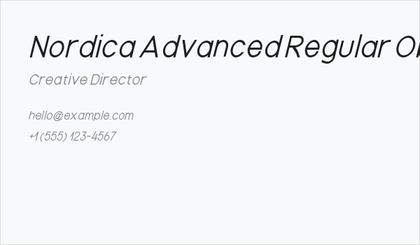 Nordica Advanced Regular Oblique Business Card