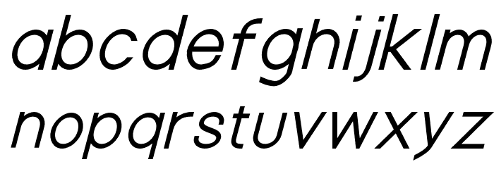 Nordica Advanced Regular Oblique Font LOWERCASE