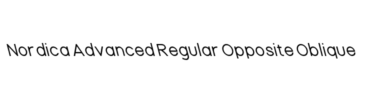 Nordica Advanced Regular Opposite Oblique Font