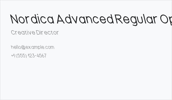 Nordica Advanced Regular Opposite Oblique Business Card